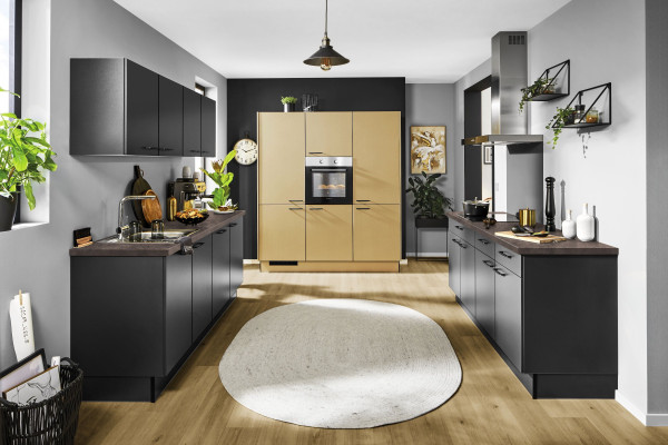 Einbauküche EasyBrixx EB800 in anthrazit aus Kunststoff
