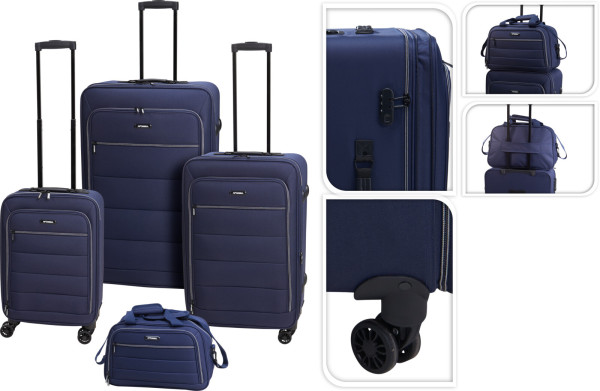 Koffer-Set 4tlg. TRAVEL blau