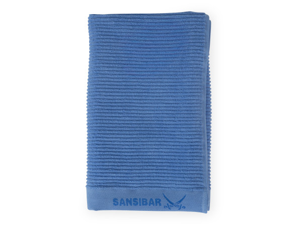 Duschtuch SANSIBAR COAST in cornflower blue aus Baumwolle
