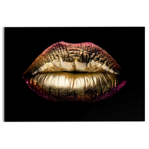 Glasbild PERFEKT LIPS in mehrfarbig aus Glas