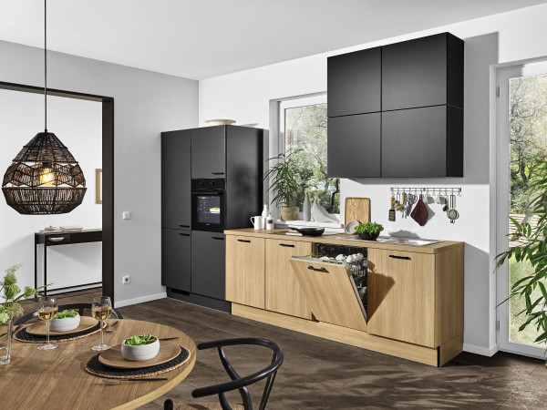 Einbauküche EasyBrixx EB1000 in anthrazit aus Kunststoff