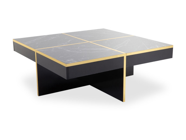 Couchtisch QUILA in schwarz aus Dekor