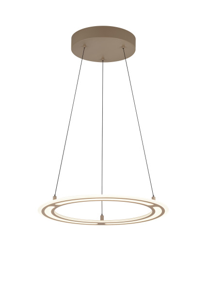 Pendelleuchte CROMER in beige aus Metall