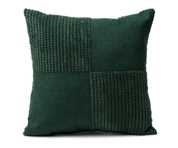 Kissen ELAS dunkelgrün in dunkelgrün aus Polyester