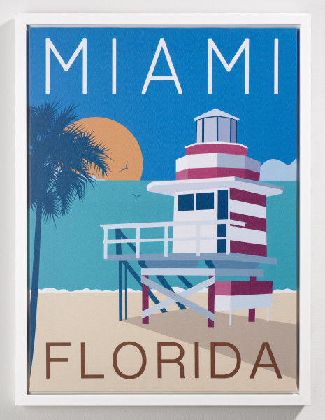 Bild MIAMI in mehrfarbig aus Papier