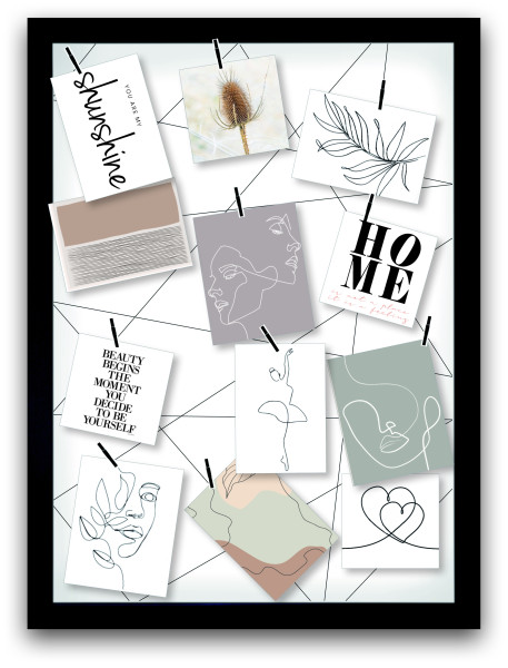 Fotohalter MULTISHOTS MINI in schwarz aus MDF