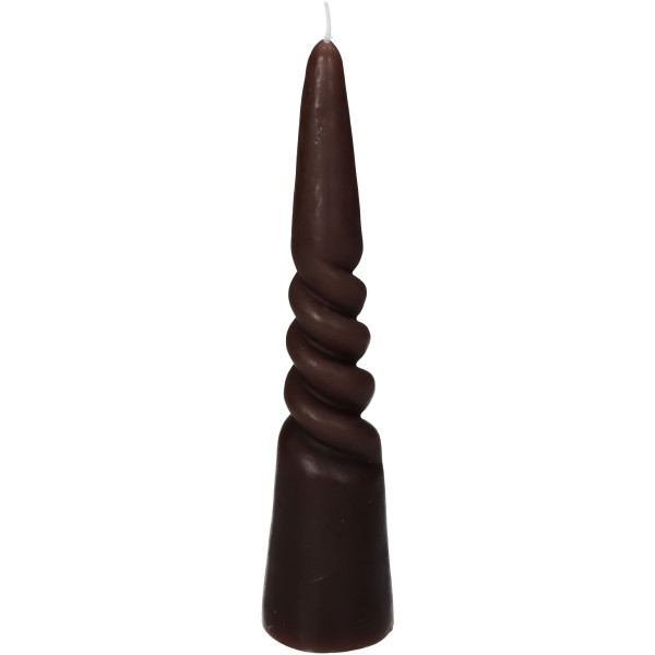 Kerze TWISTED CONE braun