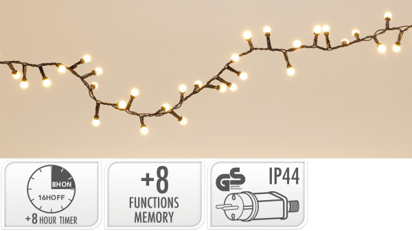 Lichterkette LED BERRY in mehrfarbig aus Materialmix