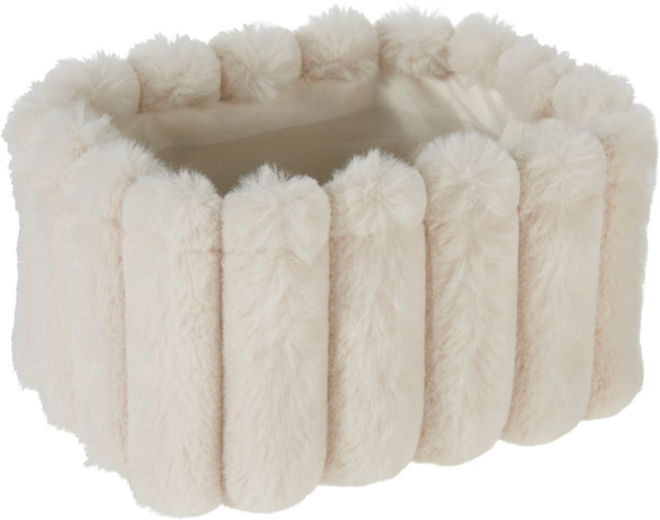 Korb FLUFFY weiß groß