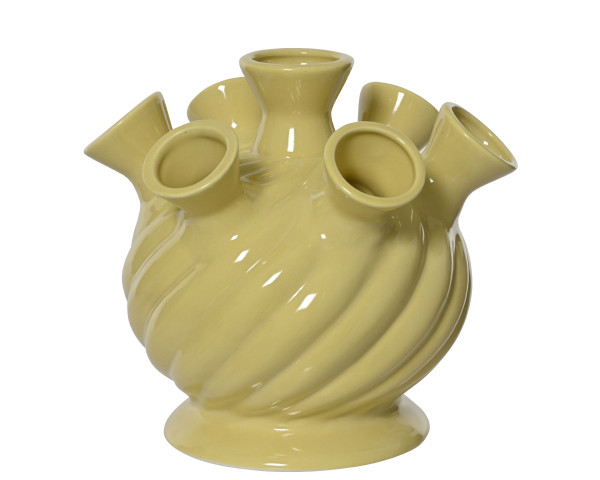 Vase CADIZ in gelb aus Porzellan