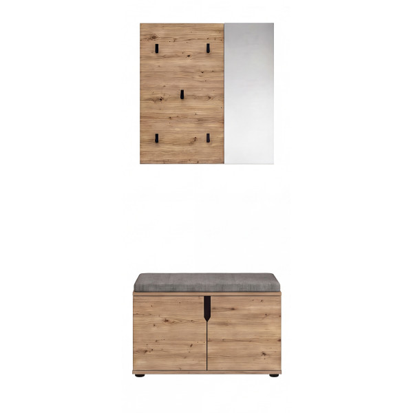 Garderobenset KENO in Eiche aus Holz