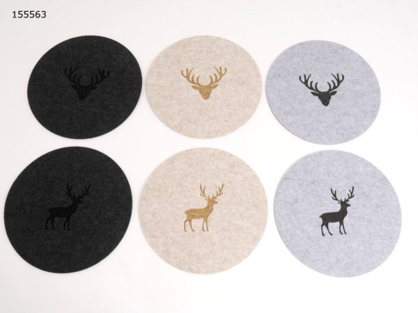 Tischset FILZ DEER in mehrfarbig aus Filz