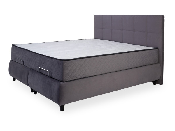 Boxspringbett AISLINN in anthrazit aus Stoff