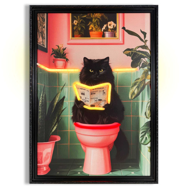 Bild TOILET CAT in mehrfarbig aus Materialmix