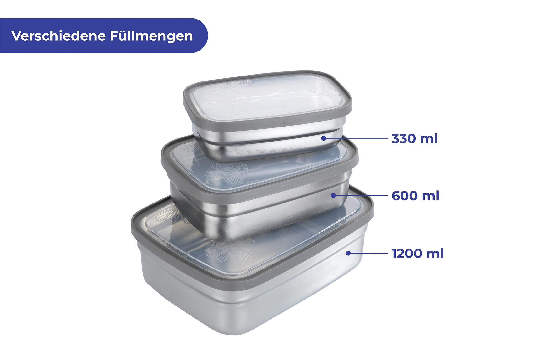 Lunchbox EDELSTAHL, Aufbewahrung, Wohnaccessoires