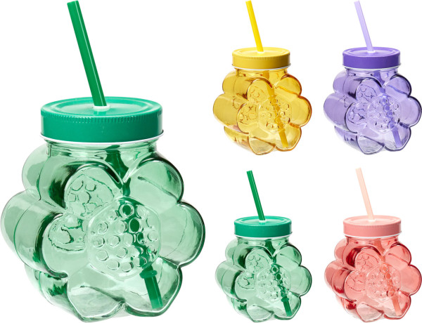 Trinkglas FIORE in mehrfarbig aus Glas