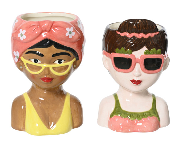 Pflanztopf CARLA in mehrfarbig aus Dolomit