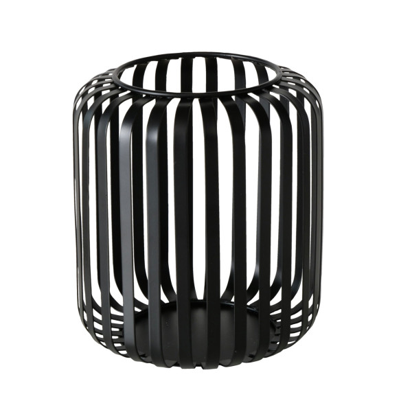 Windlicht VIKI in schwarz aus Eisen