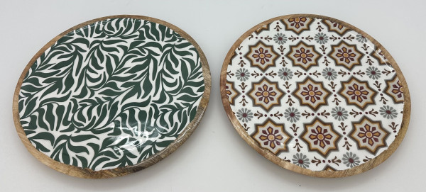 Teller PALMA in mehrfarbig aus Materialmix