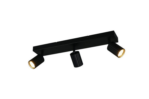 Wandspot SOKA 3-flammig in schwarz aus Metall