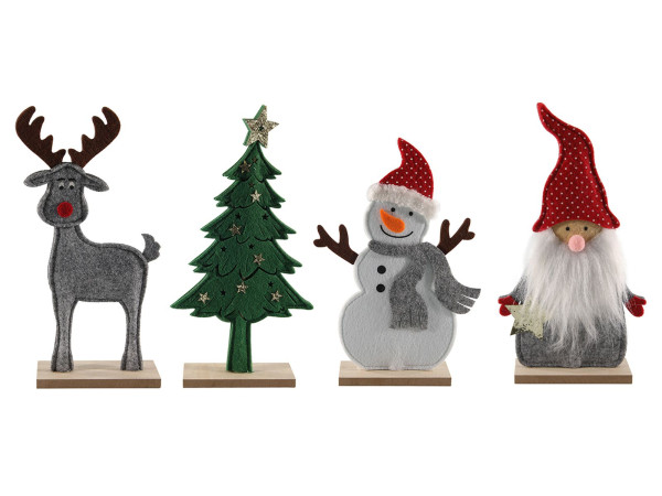 Dekofigur X-MAS in mehrfarbig aus Filz