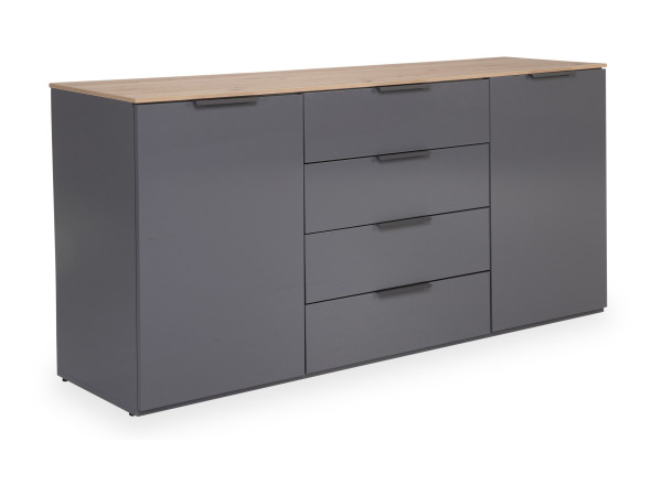 Sideboard AKAMU in grau aus Lack