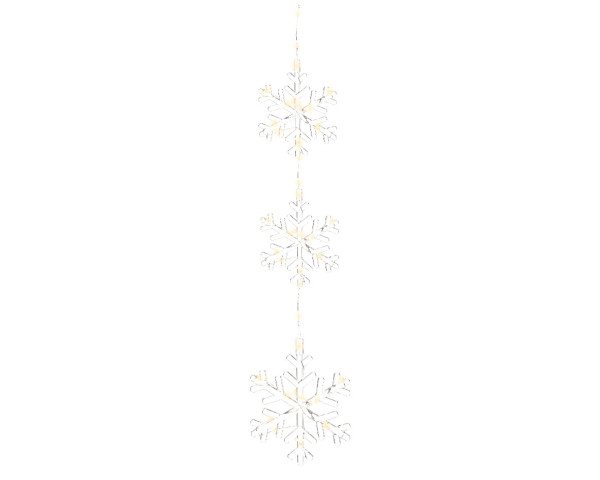 Lichterkette LED SCHNEEFLOCKE in transparent aus Acryl