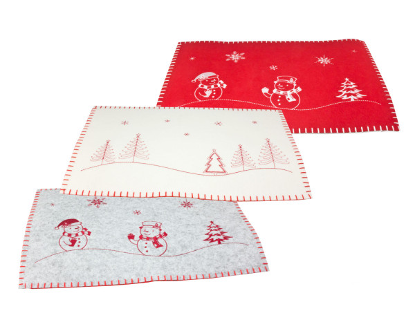 Tischset WEIHNACHTEN in blau aus Edelstahl