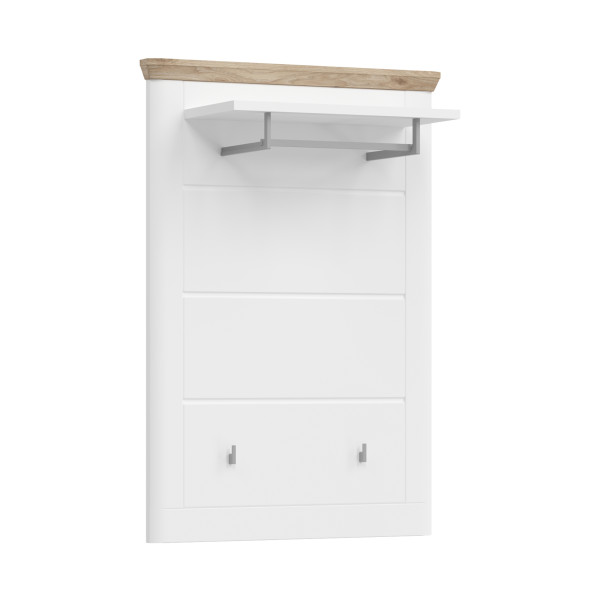 Garderobepaneel MICHIGAN in weiß aus MDF furniert