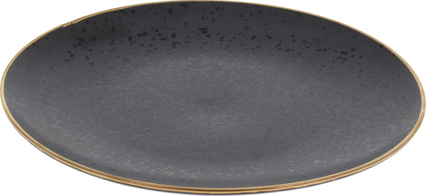 Speiseteller BLACK in schwarz aus Keramik