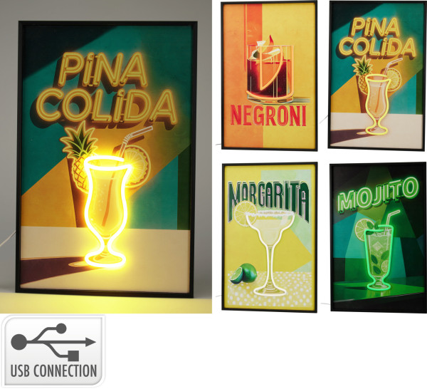 Bild LED COCKTAILS in mehrfarbig aus Materialmix