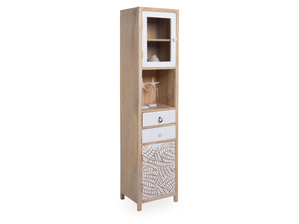 Hochschrank SANSIBAR AMRUM in natur aus Mango