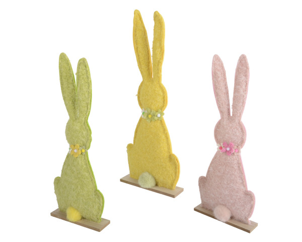 Dekofigur COLORFUL BUNNY in mehrfarbig aus Polyester