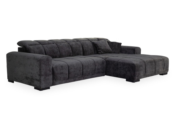 Polsterecke MARZIALE in dunkelgrau aus Stoff