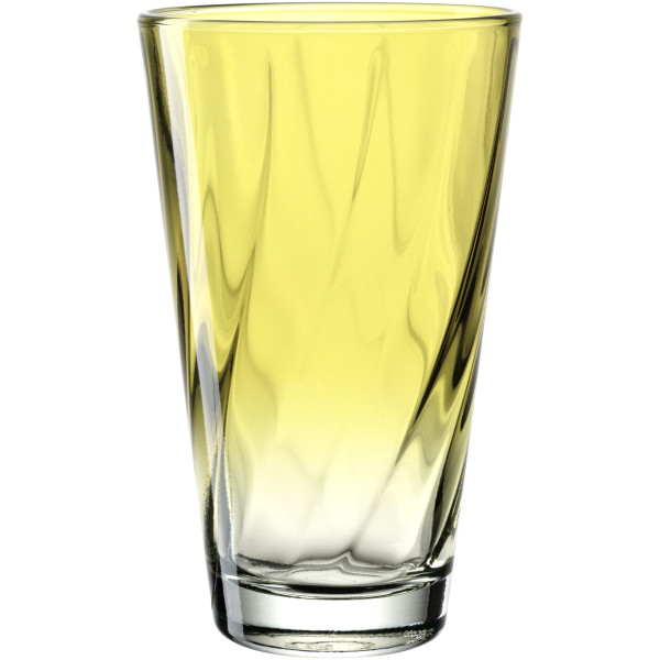 Trinkglas TWIST gelb in gelb aus Glas
