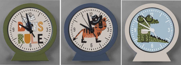 Wecker ANIMALS in mehrfarbig aus Kunststoff