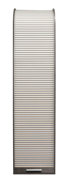 Rolladenschrank PULL in  graphit, Rollade weiß aus Holz
