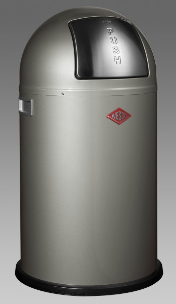 Abfalleimer PUSHBOY neusilber