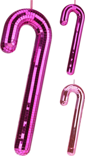 Christbaumschmuck Hänger CANDY in pink aus Glas