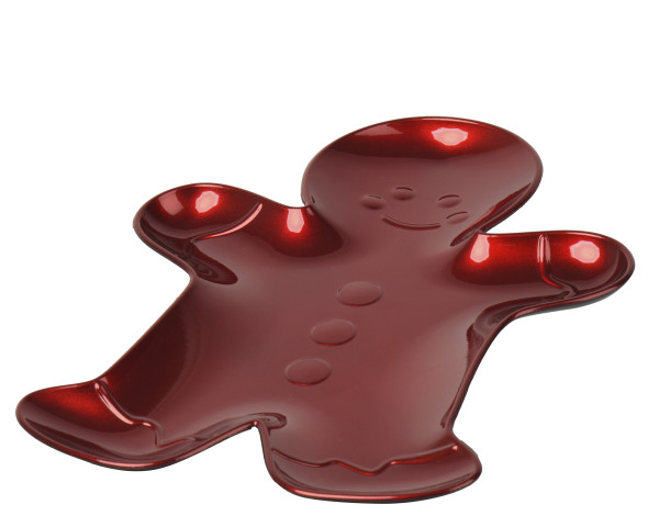 Dekoteller LEBKUCHENMANN rot