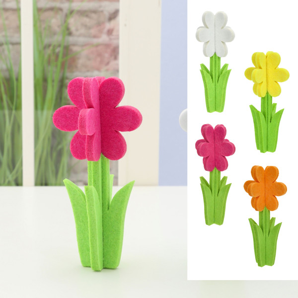 Filzblume SPRING in mehrfarbig aus Filz