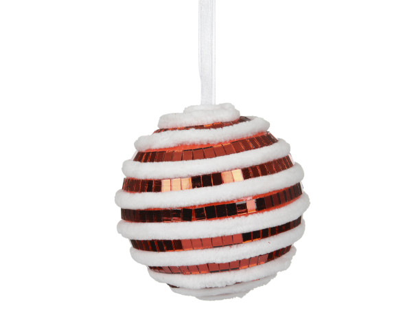 Weihnachtskugel SWIRL rot