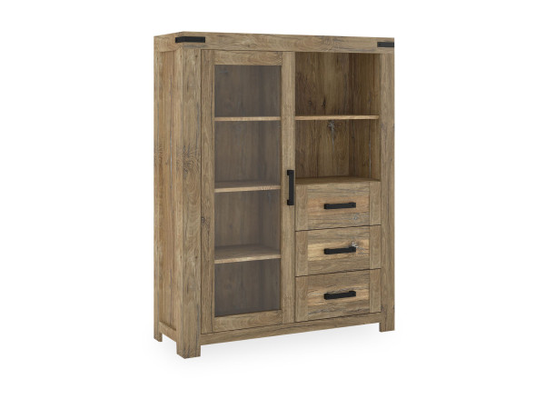 Highboard RUNE in braun aus Eiche