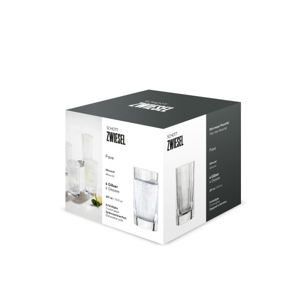 Trinkglas-Set FAVE in klar aus Glas