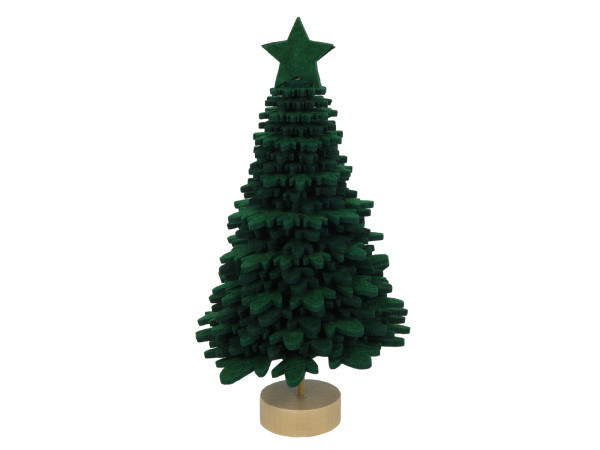 Dekoobjekt WEIHNACHTSBAUM in blau aus Kunstseide