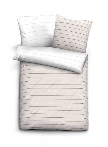 Bettwäsche SATIN taupe in taupe aus Baumwolle