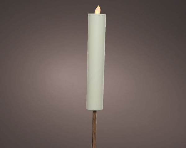 Gartenkerze LED in weiß aus Kunststoff