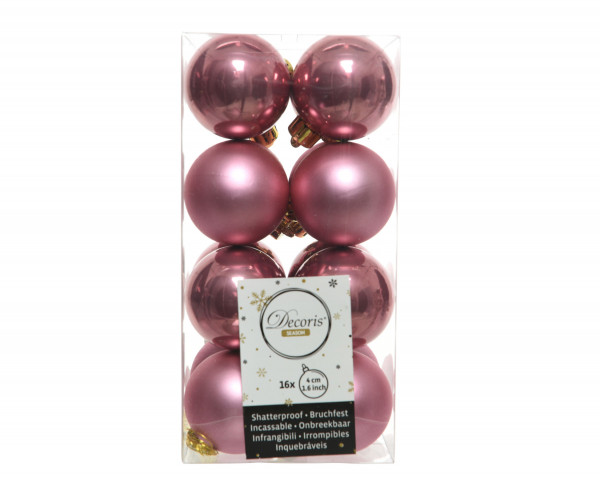 Weihnachtskugel-Set LUXE rosa in rosa aus Kunststoff