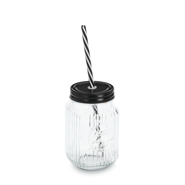 Trinkglas RIFFLE in transparent aus Materialmix