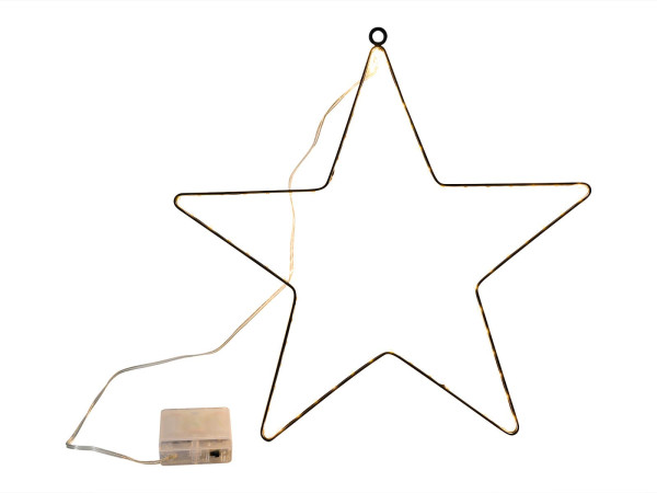 Leuchtobjekt LED STAR in schwarz aus Metall